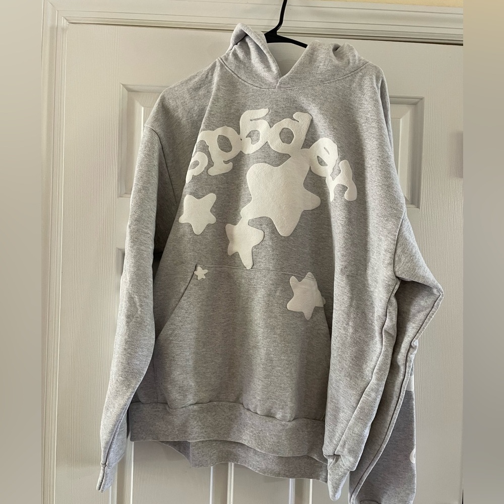 Sp5der hoodie Grey XL brand new AUTHENTIC